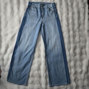 American Eagle Dreamy Drape Super High Rise Baggy Wide Leg Jeans Women’s Size 4